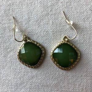 Boutique Green and Gold Earrings NWOT